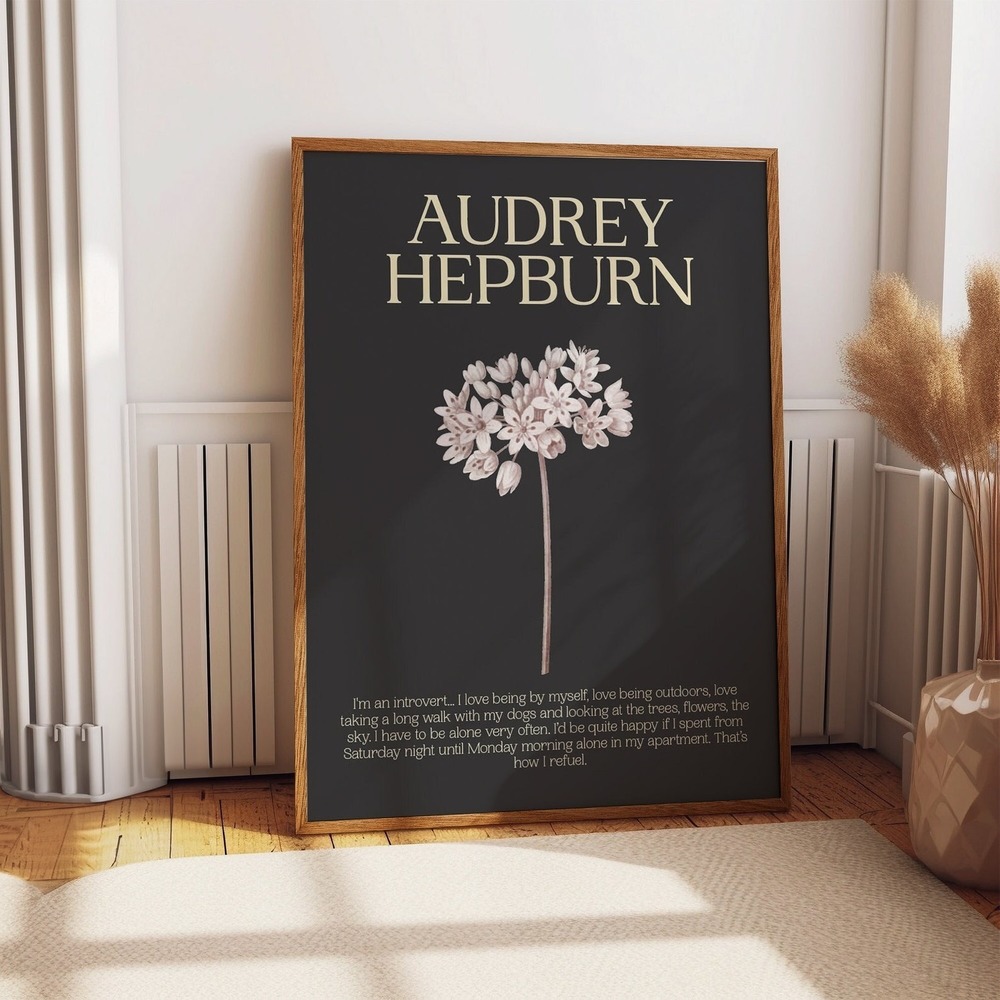 Audrey Hepburn Motivational Poem Quote Wall Art Poster